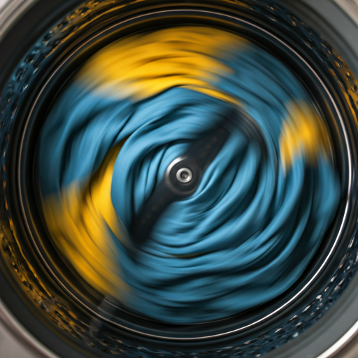 Blue & Yellow Spinning Laundry